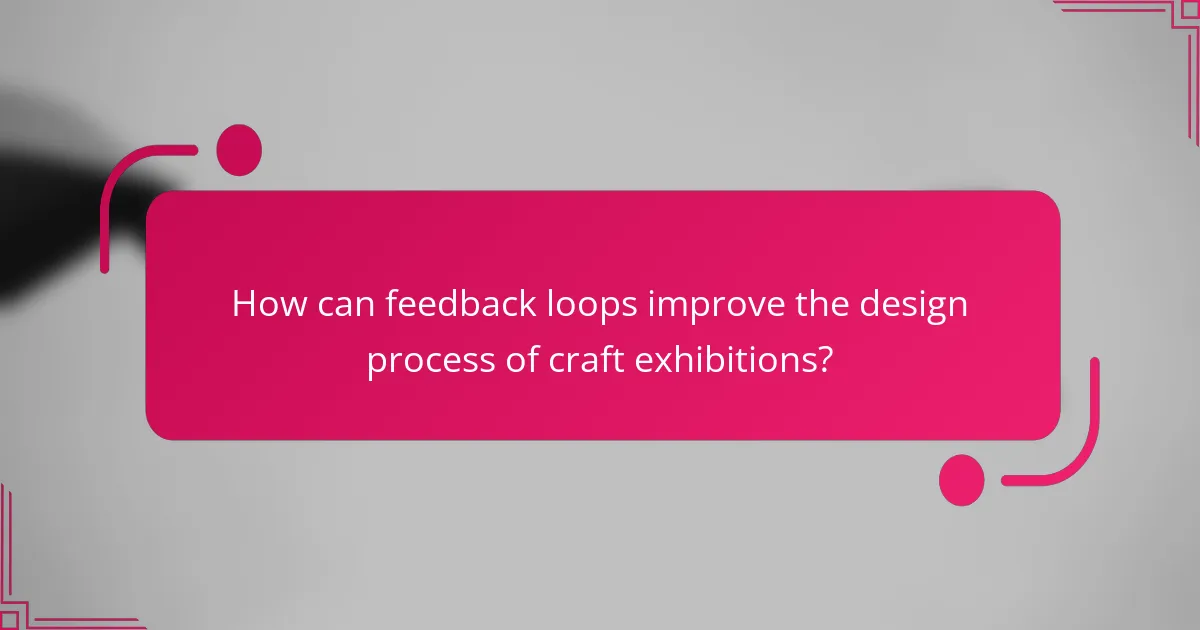 How can feedback loops improve the design process of craft exhibitions?