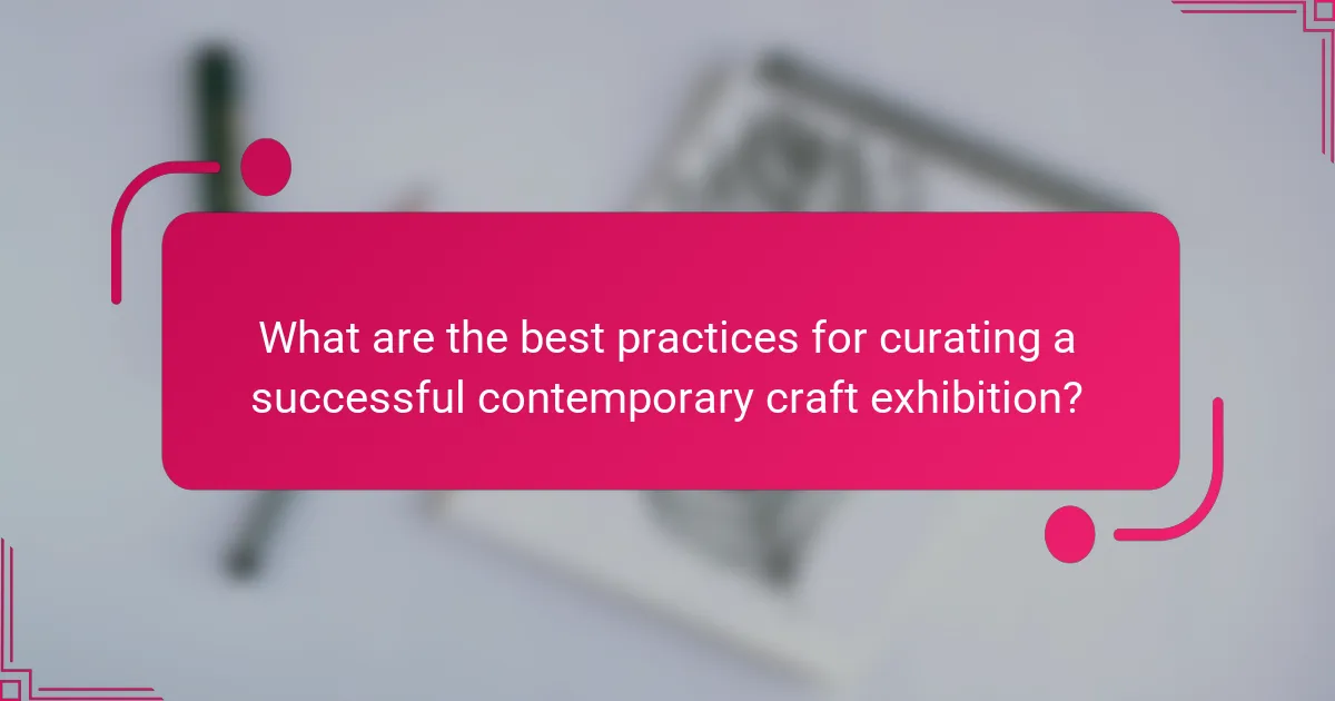 What are the best practices for curating a successful contemporary craft exhibition?
