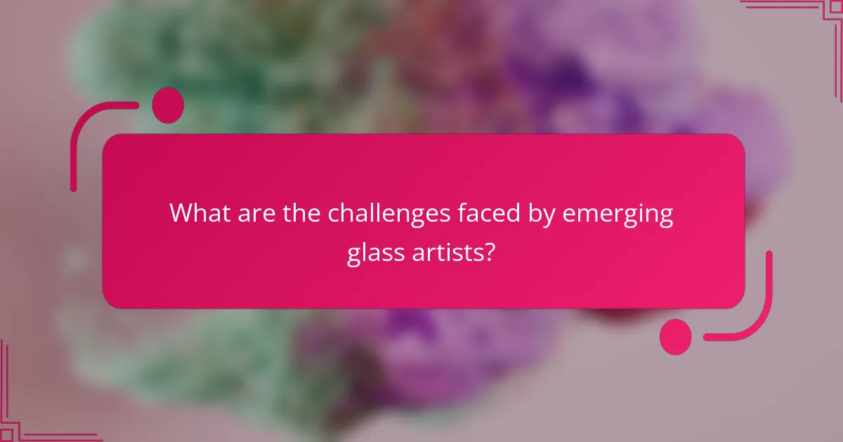 What are the challenges faced by emerging glass artists?