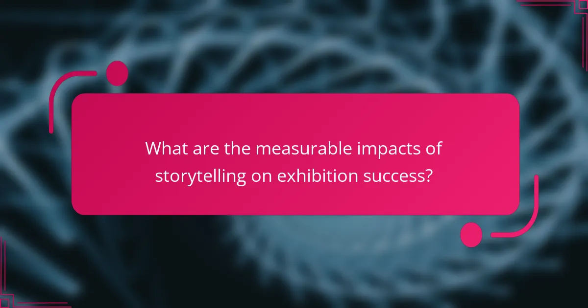 What are the measurable impacts of storytelling on exhibition success?