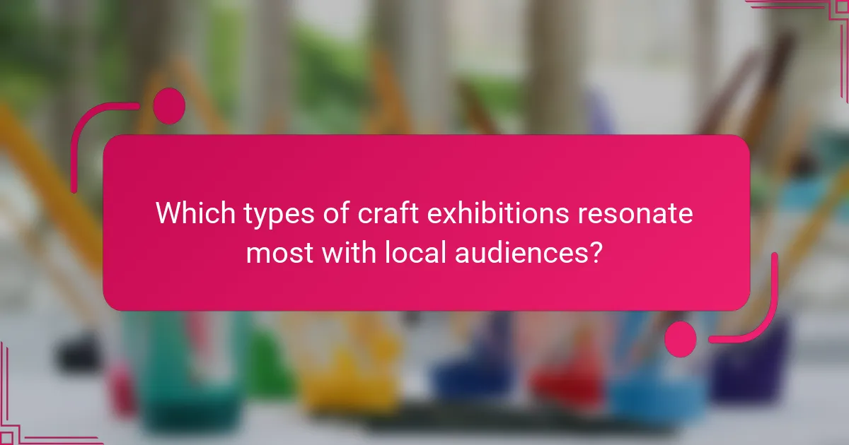 Which types of craft exhibitions resonate most with local audiences?